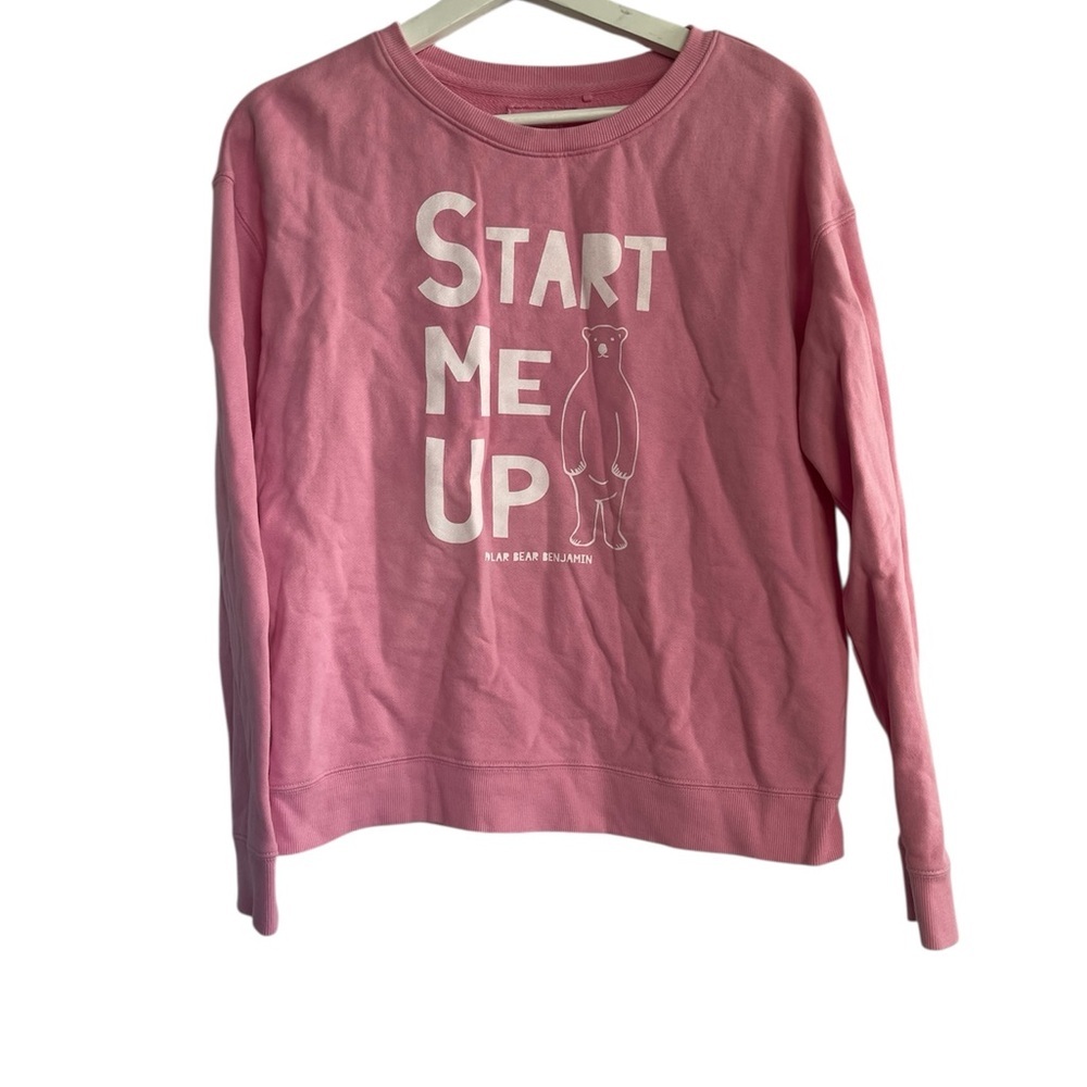Polar Bear Benjamin Pink Graphic Sweatshirt Size XL